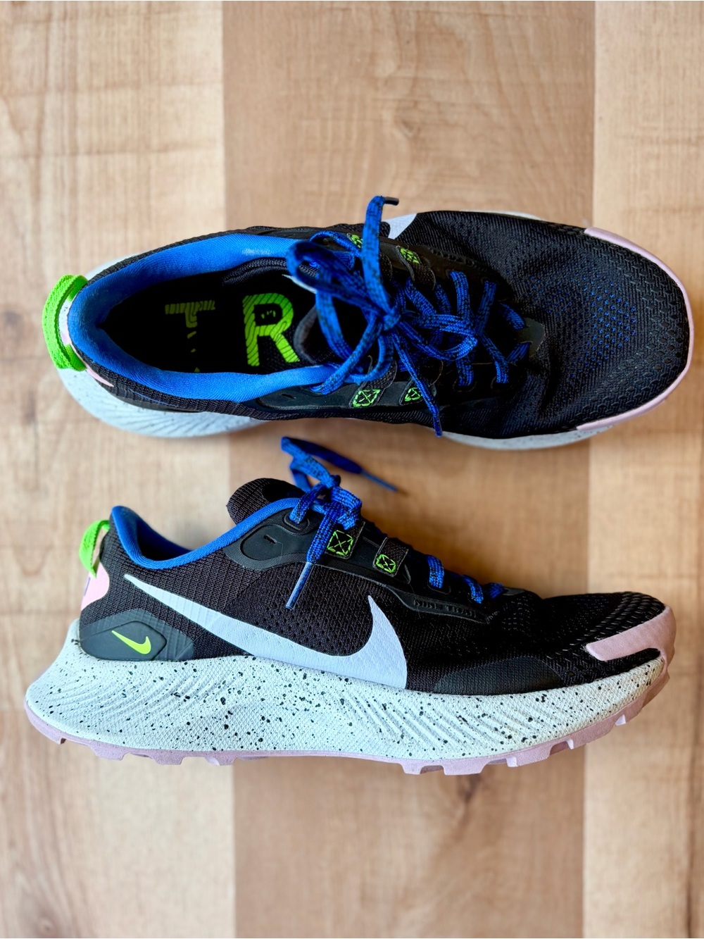 Nike Pegasus Trail 3 GTX Air Zoom Black Light Marine Sneaker Womens Size 8.5